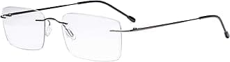 Eyekepper Frameless Reading Glasses for Men Reading - Rectangle Rimless Reader Eyeglasses Gunmetal +3.50