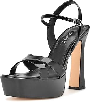 Platform Heels for Women Chunky High Heel Sandals with Ankle Strap, Open Toe Dress Shoes for Work Party Evening Wedding