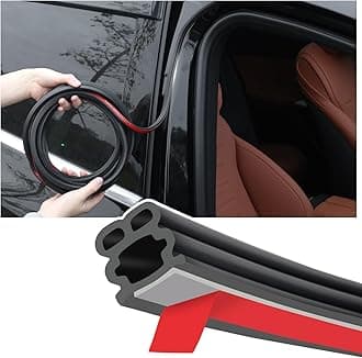 16.4Ft Car Door Seal,Thickened Rubber Automotive Weather Stripping for Hoods,Trunks,Windows,Universal Soundproof Car Weather Stripping Car Accessories for Most Car,Truck,SUV (16.4Ft)