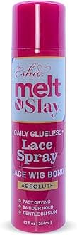 Esha Melt N Slay Glueless Lace Spray, Melting and Holding for Wigs, Lace Bond Adhesive Spray for Closure Wigs, Extensions, Strong, Natural Forming Hold, Protect Edges (354ML)