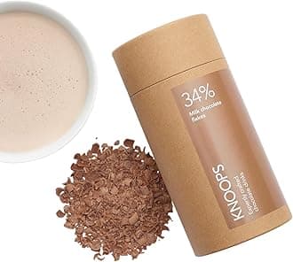 Knoops Hot Chocolate Flakes, 34% Milk Luxury Hot Drinking Chocolate, Delicious Milky Cocoa Drink with Real Choc Flakes, All Natural Ingredients, 250 g, Equal to 8 Serving Sachets