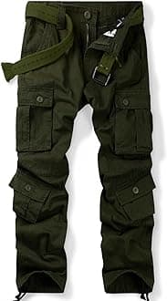 Ochenta Men's Multi Pockets Military Cargo Pants