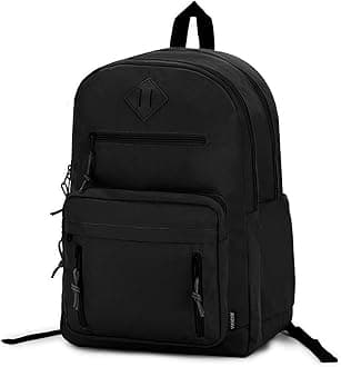 VASCHY School Bag,Lightweight Dual Compartment Backpack for Boys Girls Unisex Casual Rucksack for Mens/Womens