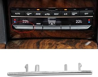 Jaronx Compatible with Mercedes Benz AC Button Trim E Class W212, Temperature Climate Control Button Sliver Chrome Trim for E Class W212 E63 AMG E250 E350 E400 E550 2010-2017(Polished)