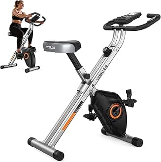 Folding Exercise Bike - Foldable Stationary Bike for Home Gym Workout