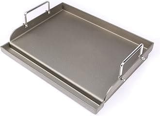 Utheer 17" x13" Nonstick Cast Iron Griddle for Gas Grill, Cooking Griddle Pan for Outdoor Gas Grill, Muti-Purpose Cooking Flat Top Plate for Weber, Nexgrill, Charbroil, Camp Chef, Kenmore