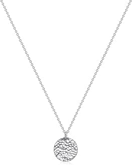 Pendant Necklace Gold Choker Layered Coin Open Karma Circle Full New Crescent Moon 14K Gold Plated Dainty Simple Moon Phase Jewelry for Women Gift, 17 inches x 0.47 inches x 0.1 inches, Metal