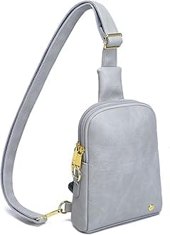 INICAT Travel Small Sling Bag Leather Crossbody Bags for Women Fanny Packs Cross Body Bag for Woman Cross Body Purses