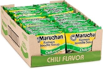 Maruchan Ramen Chili, Instant Ramen Noodles, Ready to Eat Meals, 3 Oz, 24 Count