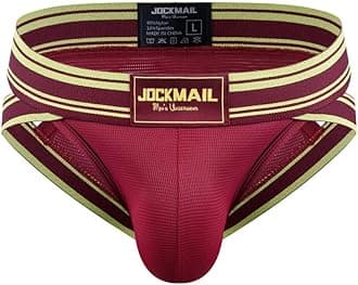 JOCKMAIL Mesh Athletic Supporters Mens Briefs Underwear Comfort Male Underwear for Gym Sport