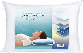 Original Fibre Water Pillow – Adjustable Neck Support, Orthopaedic, Waterbase Cushioning – Side, Back & Front Sleepers (Single)