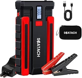 Scatach002 4000A Car Battery Jump Starter,12V Jump Starter Battery Pack (up to 10.0L Gasoline and 8.0L Diesel Engine), Portable Jump Box with LED Display, 3 Modes Flashlight and Jumper Cable