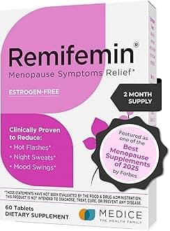Menopause Symptoms Relief - Clinically Proven Ingredients - Menopause Supplements - Black Cohosh - Estrogen-Free - Made in Germany - 60 Tablets