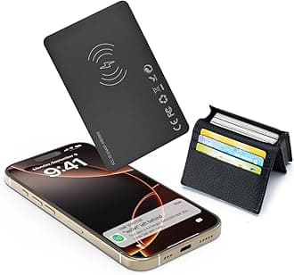 Smart Wallet Tracker (2 pack), Bluetooth Anti-loss Thin Wallet Finder, Rechargeable Long Distance Locator, Item Finder, Suitable for iPhone (iOS), Apple Find My