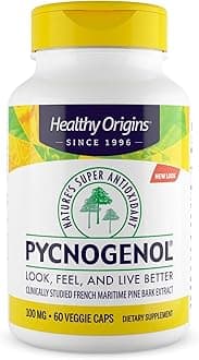 Healthy Origins Pycnogenol 100 mg (Nature's Super Antioxidant, Non-GMO, Gluten Free, Cardiovascular Support), 60 Veggie Caps