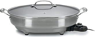 Cuisinart CSK-150 1500-Watt Nonstick Oval Electric Skillet,Brushed Stainless 18 in