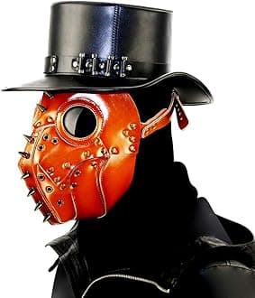 Gear Duke Devil mask Cosplay Fancy Gothic Steampunk Retro Rock mask Brown