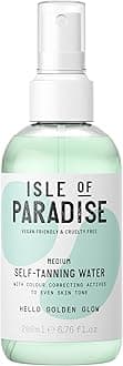 Isle of Paradise Selbstbräunungswasser feuchtigkeitsspendend, natürliche Inhaltsstoffe, vegan, 200 ml, Medium