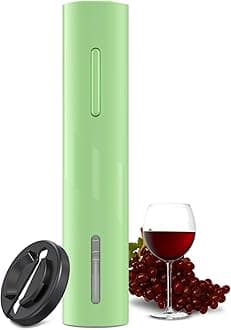 COKUNST Battery Wine Opener, Automatic Corkscrew with Foil Cutter Gift for Home Wedding Party Green
