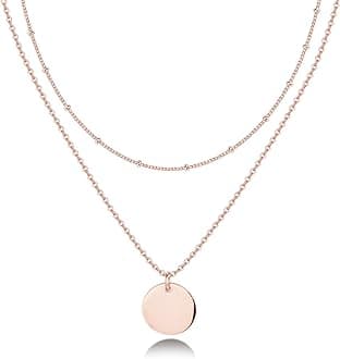 PAVOI 14K Gold Plated Layering Necklaces | Stylish Minimalist Design Pendant Necklaces | Butterfly, Heart, Lock, Evil Eye, Coin, Lightning Bolt, Circle, Cross Pendants for Women