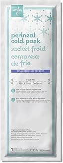 Medline Deluxe Perineal Cold Pack with Adhesive Strip, 4.5 Inches x 14.25 Inches, Soothes Postpartum Area, Regular Absorbency, Single Use, 1 Each
