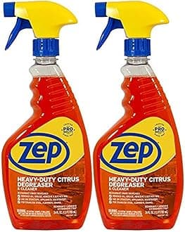 Zep Heavy-Duty Citrus Degreaser and Cleaner - 24 oz (Case of 2) ECZUCIT242 - Restaurant Grade, Removes Oil, Grease, Adhesive, and Kitchen Soil on Stovetops, Appliances