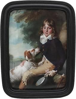 SYLVIA'S SHOP 5x7 Vintage Picture Frame, Antique Black Grey Ornate Photo Frame, for Tabletop and Wall Display, Retro Home Decor, Old Fashioned Photo Gallery Art