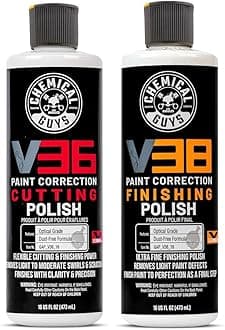 Chemical Guys Gap VKIT 101 V36 Optical Grade Cutting Polish and V38 Final Polish, 16 Ounce, 2 Items