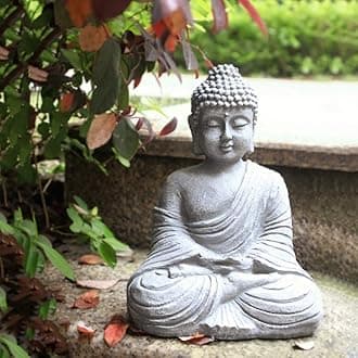 Garden Ornament Sitting Buddha Zen Outdoor Indoor Statue Resin Home Decor