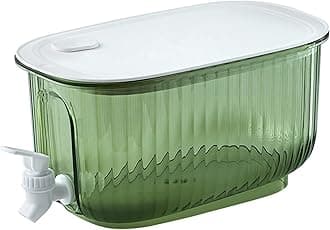 Beverage Drink Dispenser, Large Capacity Food Grade Thickened Leakage Proof Cold Kettle, with Faucet for Home Kitchen (Green)
