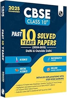 PW CBSE CLASS 10TH PAST PREVIOUS 10 YEARS SOLVED PAPERS PYQ'S 2024 - 2015 Perfect Paperback – 1 January 2024