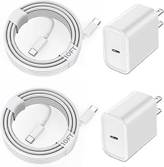 iPhone 15 Charger Fast Charging, 2Pack 10FT Long USB C to C iPhone Fast Charging Cable Cord with 20W USB C Fast Charger Block Adapter for iPhone 15/15 Pro/15 Pro Max/15 Plus, iPad 12.9/11/10.9/Air 5/4