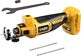 Cordless Drywall Cut-Out Tool for Dewalt 20V Battery, 3 Speed Adjustable Brushless Rotary Saw with Up to 30000 RPM, Compact Spiral Saw Kit for Cutting Wood Drywall,Sheetrock,Wood, (Bare Tool Only)