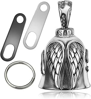 Guardian Angel Motorcycle Bell Lucky Bells Drive Safe Pendant Accessory for Guard Riding Safety