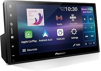 Pioneer DMH-W3000NEX 6.8" Double Din Multimedia Digital Media Receiver, Wireless Apple CarPlay and Android Auto, Bluetooth, Backup Camera Compatible, Touchscreen, One Touch Navigation