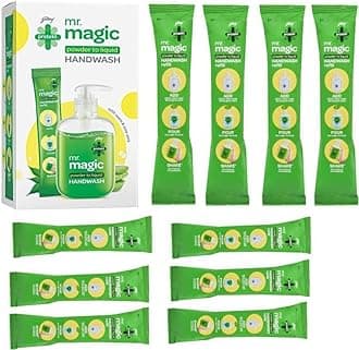 Godrej Magic powder to Liquid handwash 9X10ml Hand Wash Pouch (11 x 8.18 ml)