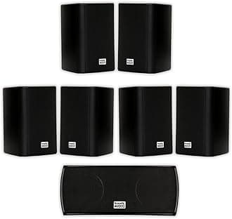Acoustic Audio AA351B and AA32CB Mountable Indoor Speakers Home Theater 7 Speaker Set