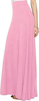 Lock and Love Women's Casual Comfy Stylish High Waist Flare Long Maxi Skirt – Available in Print & Solid Options