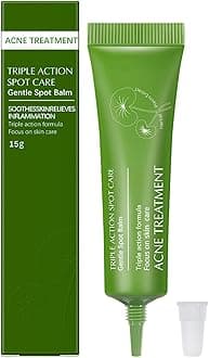 Anti Acne Face Cream, 3X Centella Face Ance Gel, Spot Cream for Acne Treatment and Spot Treatment Shrink Pores, Acne Scars Recovery, Control Sebum Secretion, Relieves Redness &Anti-Bacterial