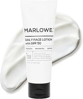 MARLOWE. No. 128 Men's Facial Lotion with Sunscreen SPF 50, 3.4 oz, Oil-Free, Lightweight Daily Face Moisturizer for Men, Includes Natural Extracts to Hydrate, Nourish & Soothe
