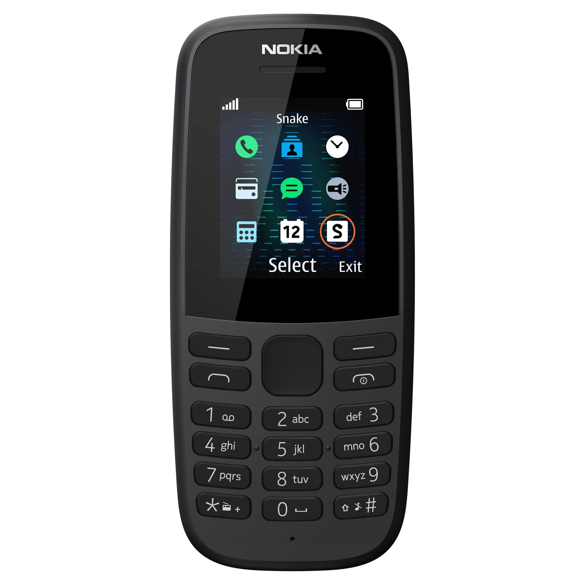 105 Single SIM Keypad Phone (2020) | Black