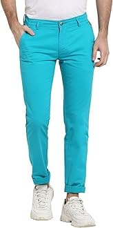 Urbano Fashion Men's Cotton Slim Fit Casual Chinos Trousers Stretch