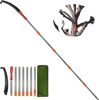 Pole Saws for Tree Trimming, Manual Pole Saws 10.5 Feet Extension Pole Tree Trimmer Cut Tree Branch Garden Tools Loppers Hand Pruning Saws for Sawing and Shearing