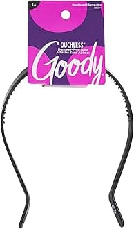 Goody Ouchless Medium Headband with Flex Tips - Flex Teeth Hold Bangs & Layers In Place for a Comfortable Fit - for All Hair Types - Pain-Free Hair Accessories for Women, Men, Boys, and Girls