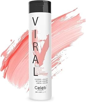 Celeb Luxury Viral Colorwash, Professional Semi-Permanent Hair Color Depositing Shampoo, Rose Gold