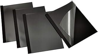 RAYSON Thermal Binding Cover, 2mm, 15 Sheets Binding Capacity, A4, Black, Pack of 25