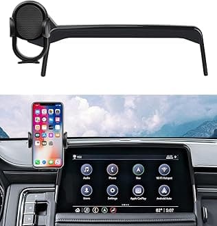 Autorder Car Phone Holder for 2021-2024 Chevrolet Chevy Suburban Tahoe/GMC Yukon Accessories Phone Mount 10.2-Inch Screen Cell Phone Automobile Cradles Hands-Free 360 Degree Rotation