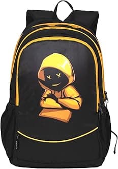 AUXTER Delux 33L Medium Size Casual Backpack (Black), MARSHMALLOW 2, Standard, Daypack Backpacks