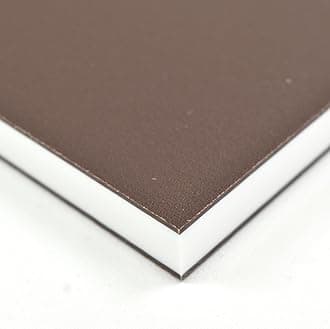 BuyPlastic King ColorCore Plastic Sheet 3/4" x 24" x 36" Brown-White-Brown Color Core, HDPE Board, High Density Polyethylene Panel
