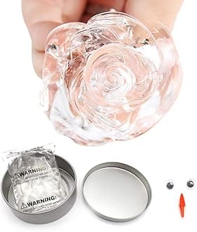 MIASTAR Slime, Crystal Putty Stretchy Slime Toy, Slime Crunchy, Soft Crystal Slime, Liquid Glass Putty, Transparent Crystal Stress Reliever Putty Toy, for Kids and Adults, Non-Toxic (Liquid Glass)